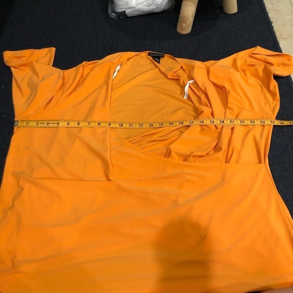 Lane Bryant Orange Front Twist Blouse Size 26/28 - Picture 7 of 7